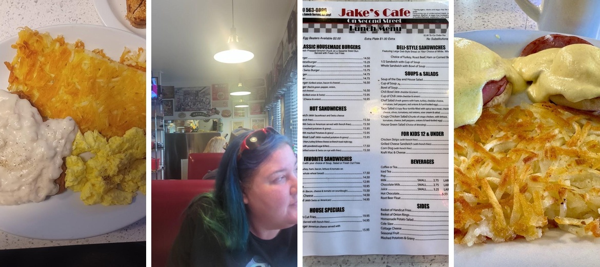Jake's Cafe on 2nd Street Menu