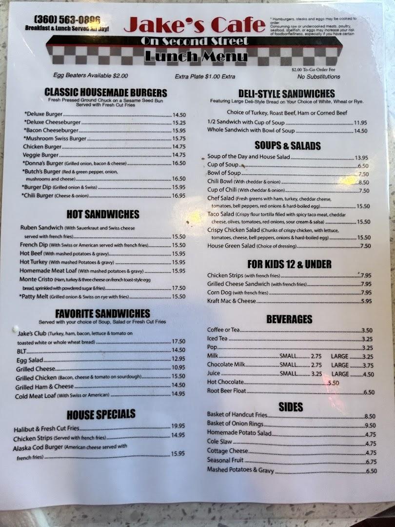 Jake's Cafe on 2nd Street
